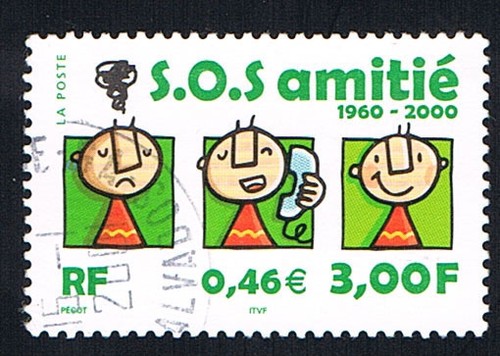 Francobollo francia telefono - francobollo,